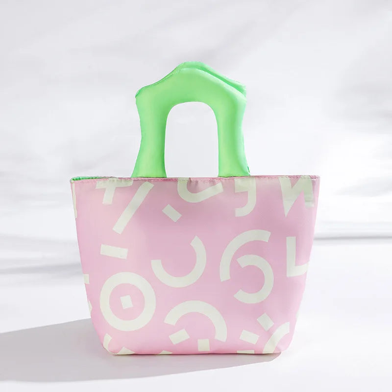 New hand-painted Storage Bag Waterproof Stain-resistant Thermal Insulation Fresh Lunch Bag Comfortable Fashion Home Storage Bag