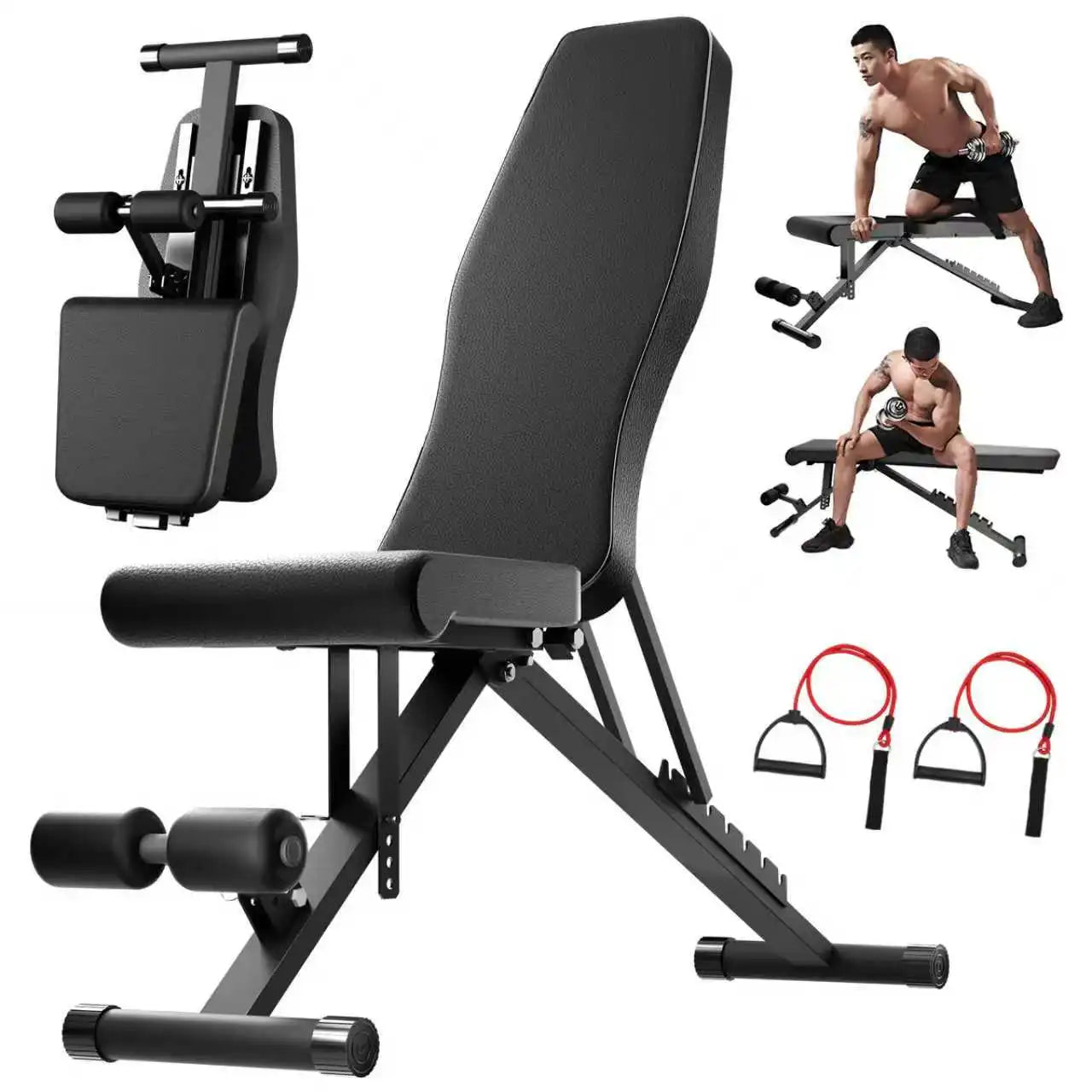 Adjustable Weight Bench for Full Body Workout Multifunctional Strength ...