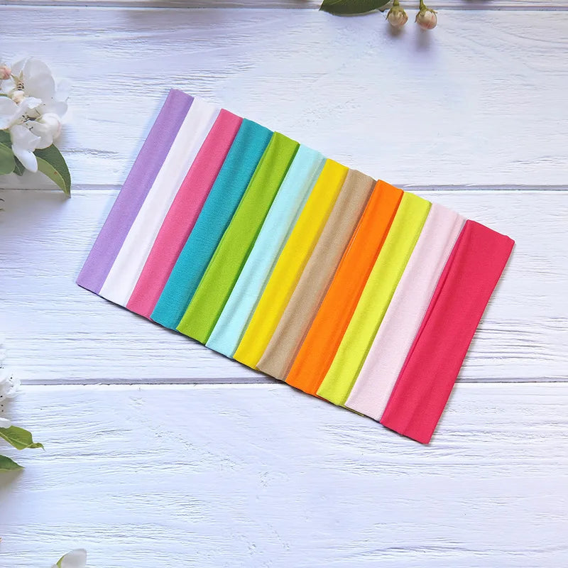 10PCS Sports Headbands for Women, Elastic Non-Slip Sweat-Absorbing Woven Polyester Headwrap for Yoga Running Workout
